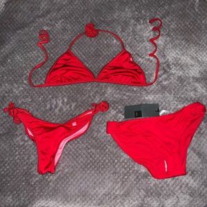 Red Two Piece Bikini